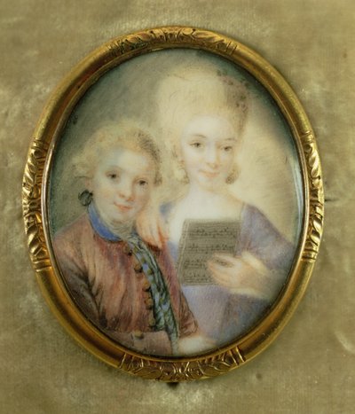 Wolfgang Amadeus Mozart and His Sister Maria-Anna, Called 